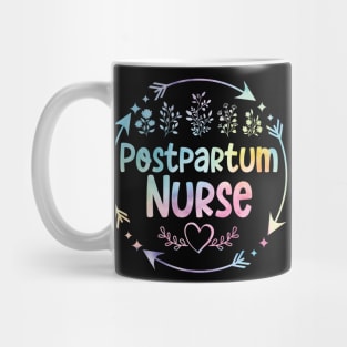 Postpartum Nurse cute floral watercolor Mug